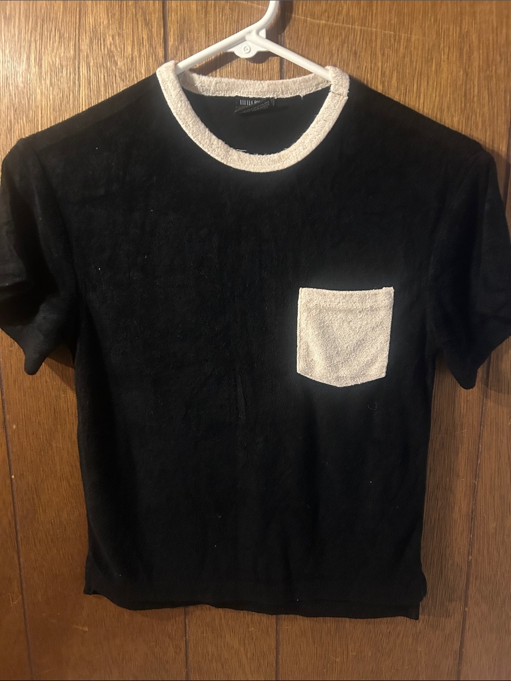 3/$25 Little Bipsy | Black Terry Cloth Tee Shirt